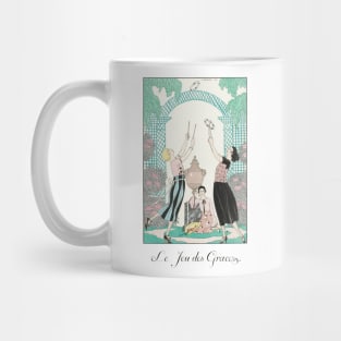 Vintage French Fashion Illustration - Le jeu de graces Mug